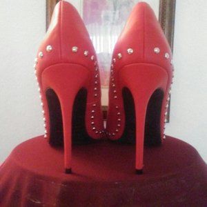 Red Studded Heels